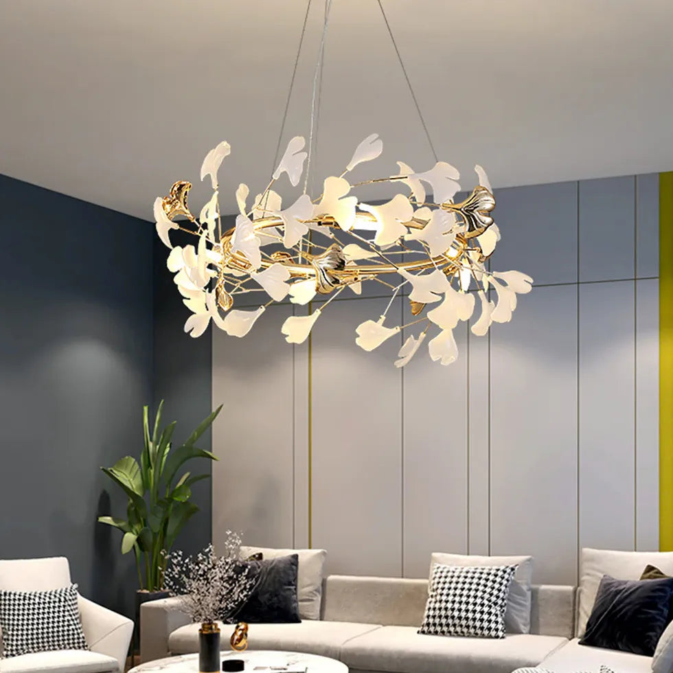 Lampadari Moderni con Pale Oro per Soggiorno - clowasit.com