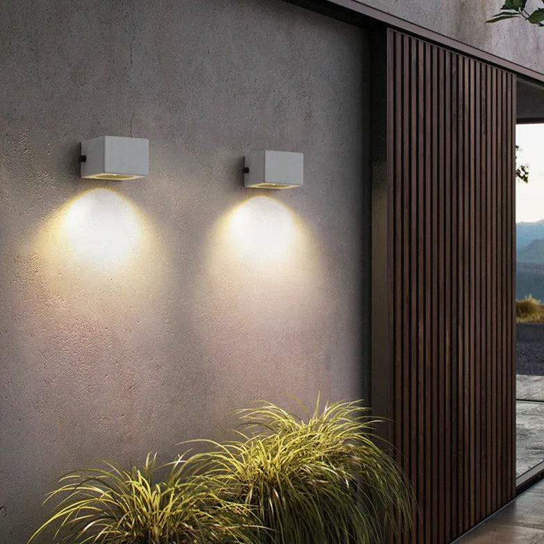 Lampade da esterno doppia luce design quadrato - clowasit.com