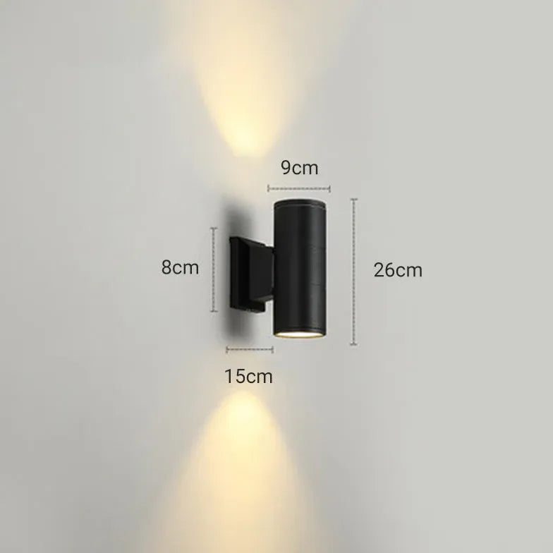 Applique Doppia Luce Da Esterno Nero Elegante - clowasit.com