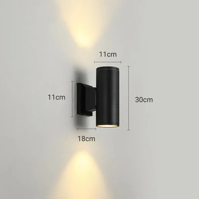 Applique Doppia Luce Da Esterno Nero Elegante - clowasit.com