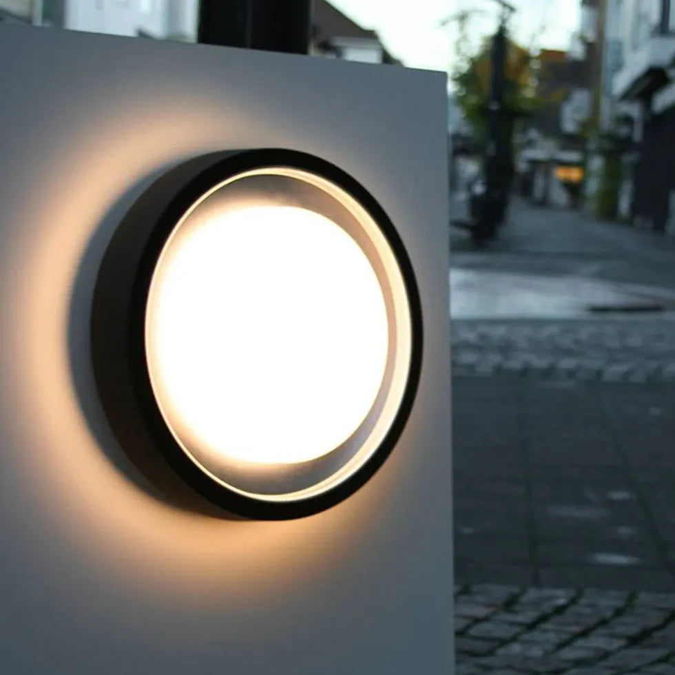 Lampada da parete rotonda in metallo resistente - clowasit.com
