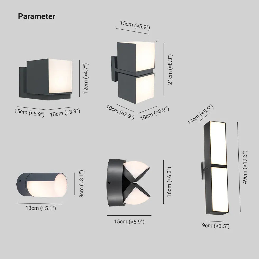 Applique a LED solare impermeabile minimalista - clowasit.com