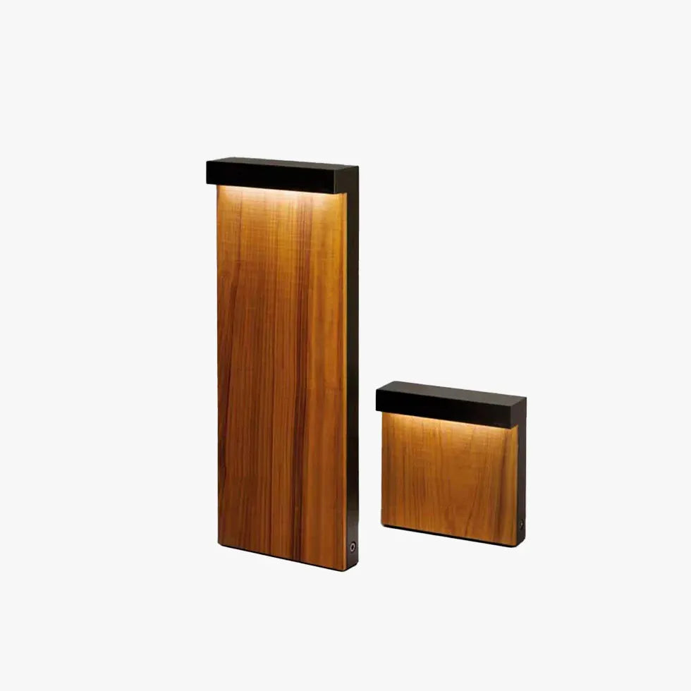 Lampada in legno da terra rettangolare - clowasit.com