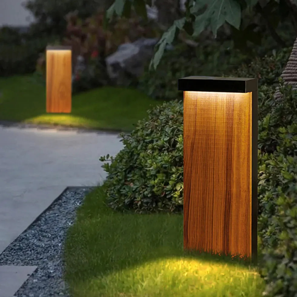 Lampada in legno da terra rettangolare - clowasit.com