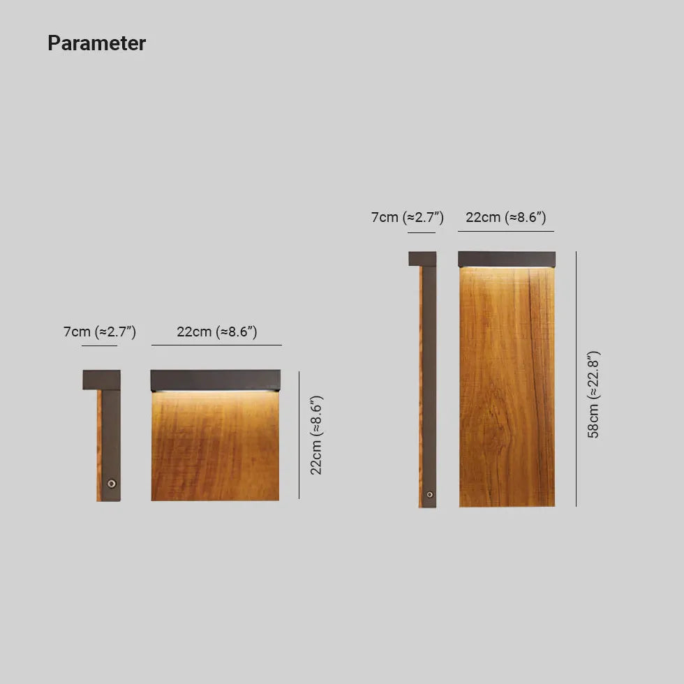 Lampada in legno da terra rettangolare - clowasit.com