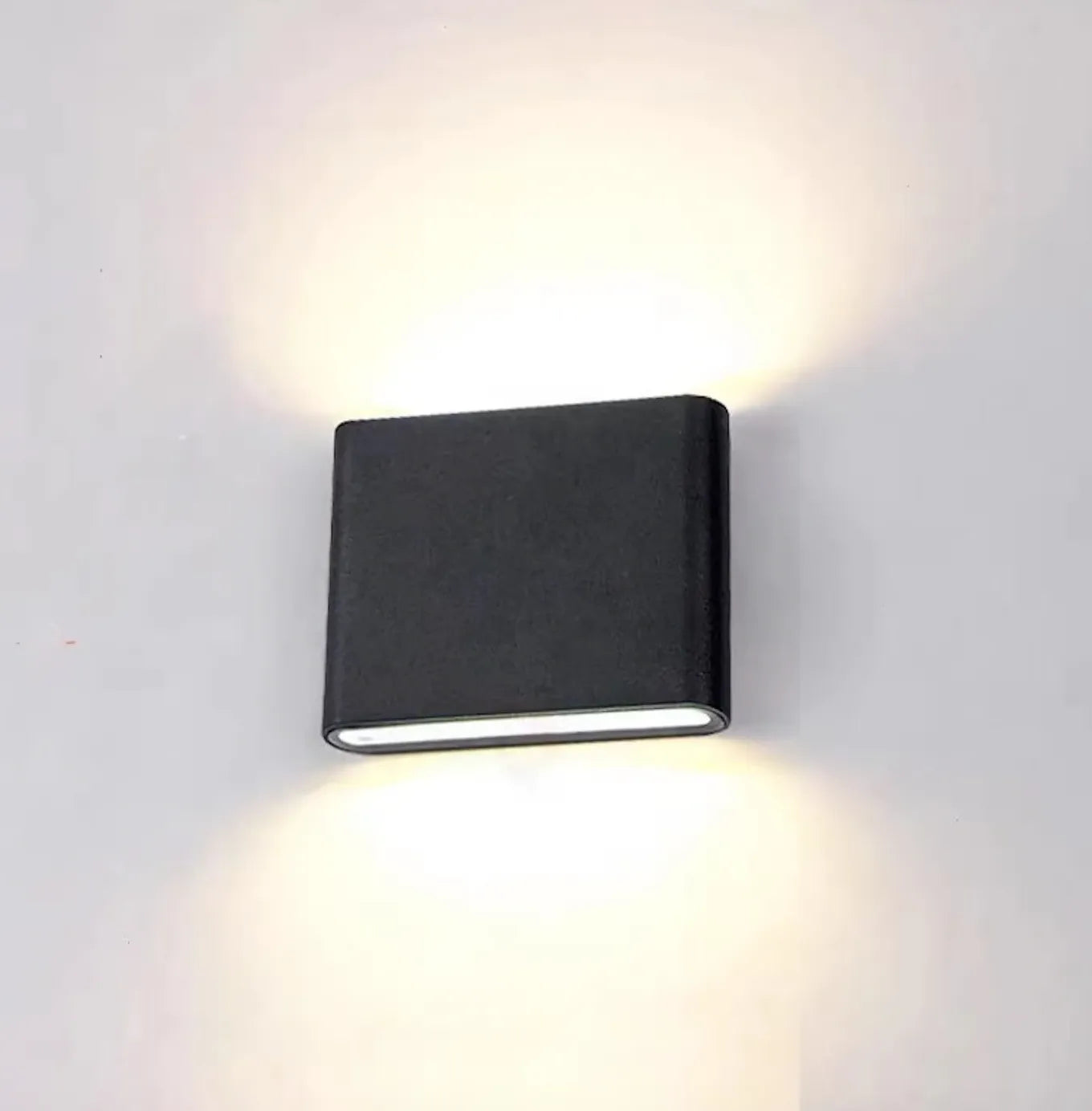 Lampada a parete moderna rettangolare nera - clowasit.com