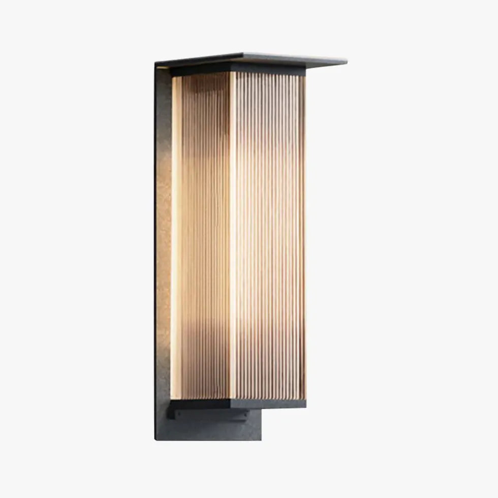 Lampada da parete esterna rettangolare in vetro - clowasit.com