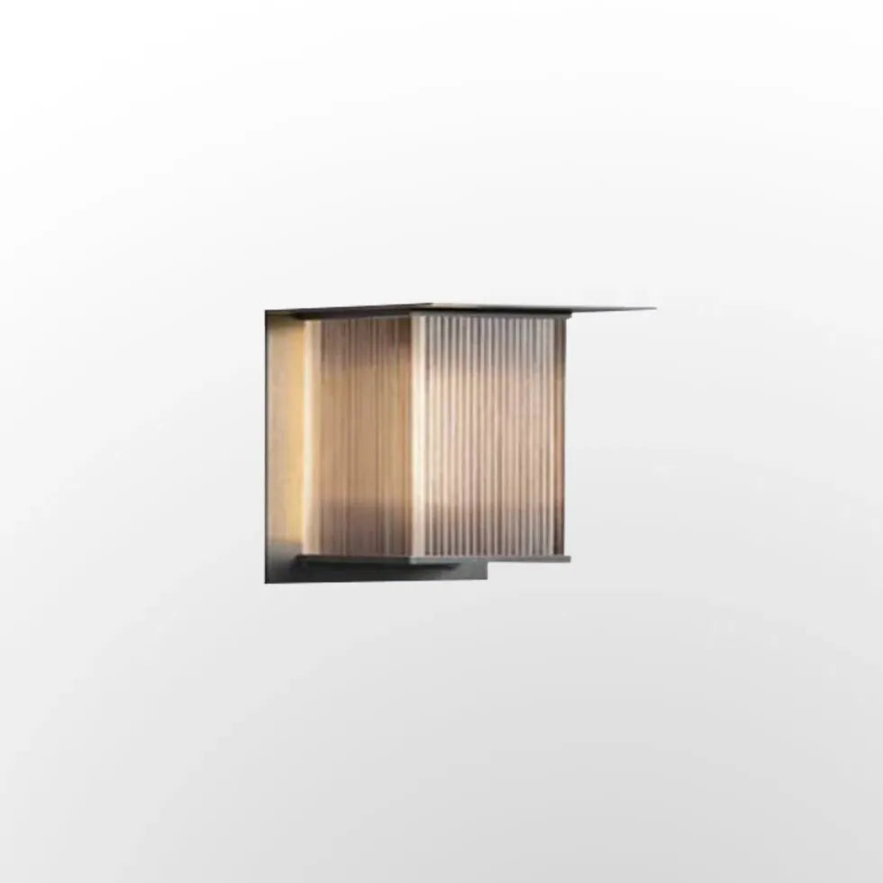 Lampada da parete esterna rettangolare in vetro - clowasit.com