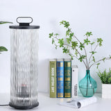 Lampade da terra in vetro trasparente righe - clowasit.com