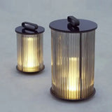 Lampade da terra in vetro trasparente righe - clowasit.com
