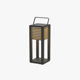 Lampada nera da terra con lamelle rettangolari - clowasit.com