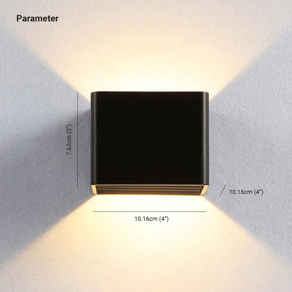Applique moderna quadrata doppia luce minimalista - clowasit.com