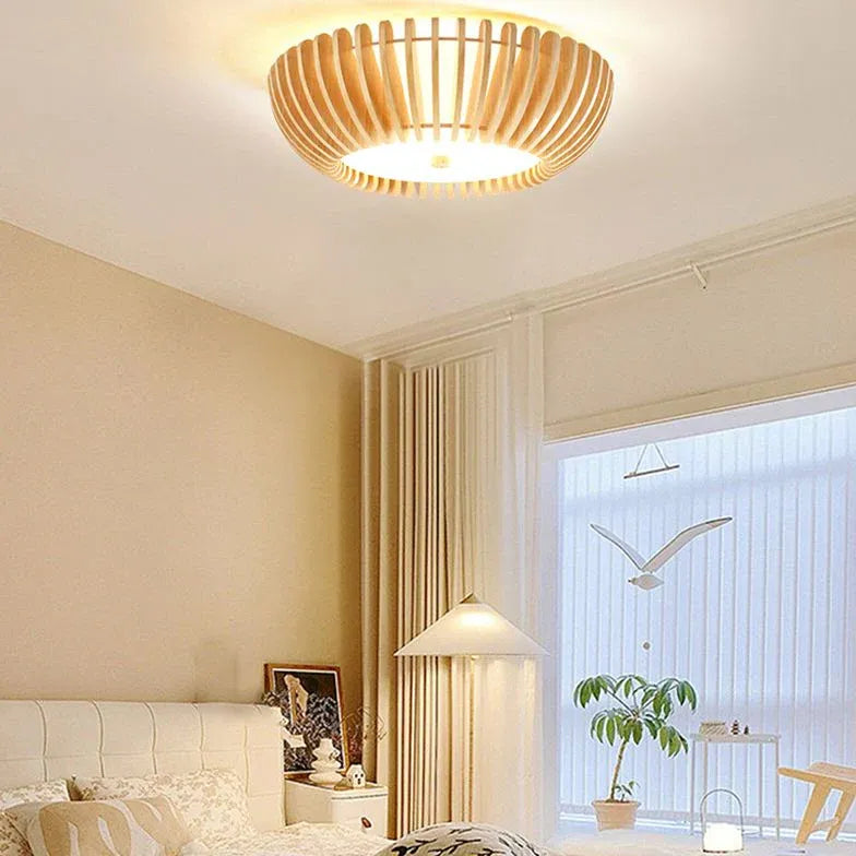 Lampada da soffitto in legno giapponese - clowasit.com