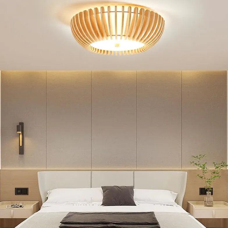 Lampada da soffitto in legno giapponese - clowasit.com