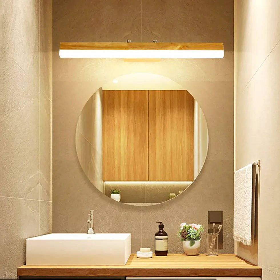 Lampada Lineare in Legno per Specchio Bagno - clowasit.com