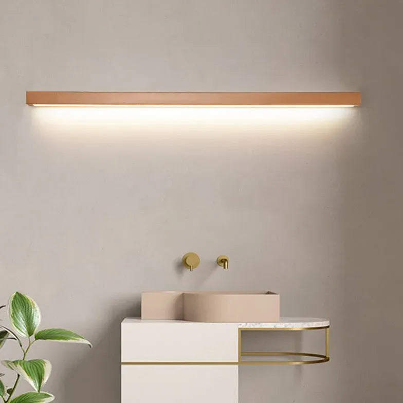 Applique Legno Dorato Design Minimalista LED - clowasit.com