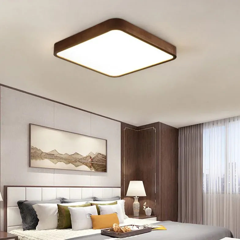 Plafoniera per soffitto LED in legno stile cinese - clowasit.com