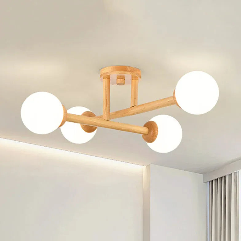 Lampada da Soffitto Moderna in Legno - clowasit.com