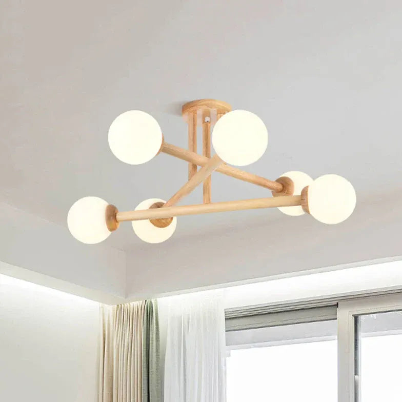 Lampada da Soffitto Moderna in Legno - clowasit.com