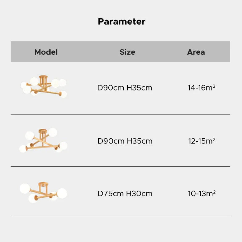 Lampada da Soffitto Moderna in Legno - clowasit.com