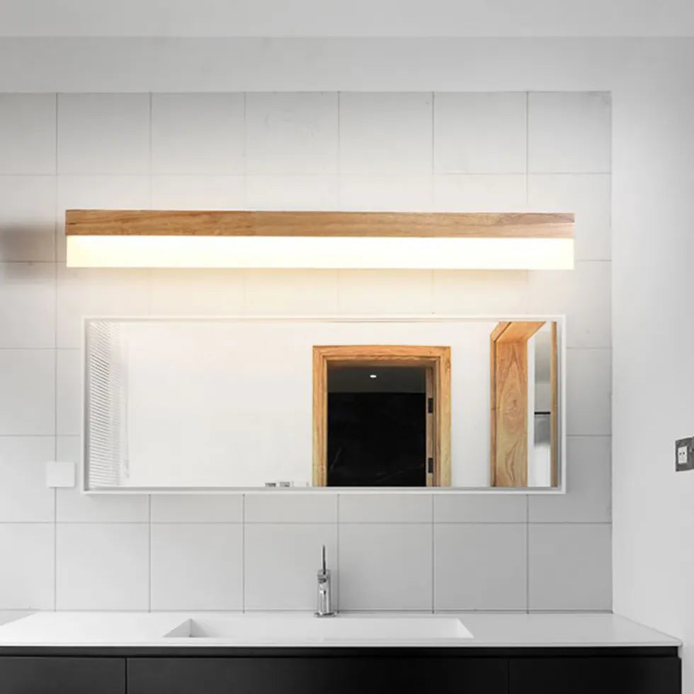Appliques da bagno in legno a forma lunga - clowasit.com