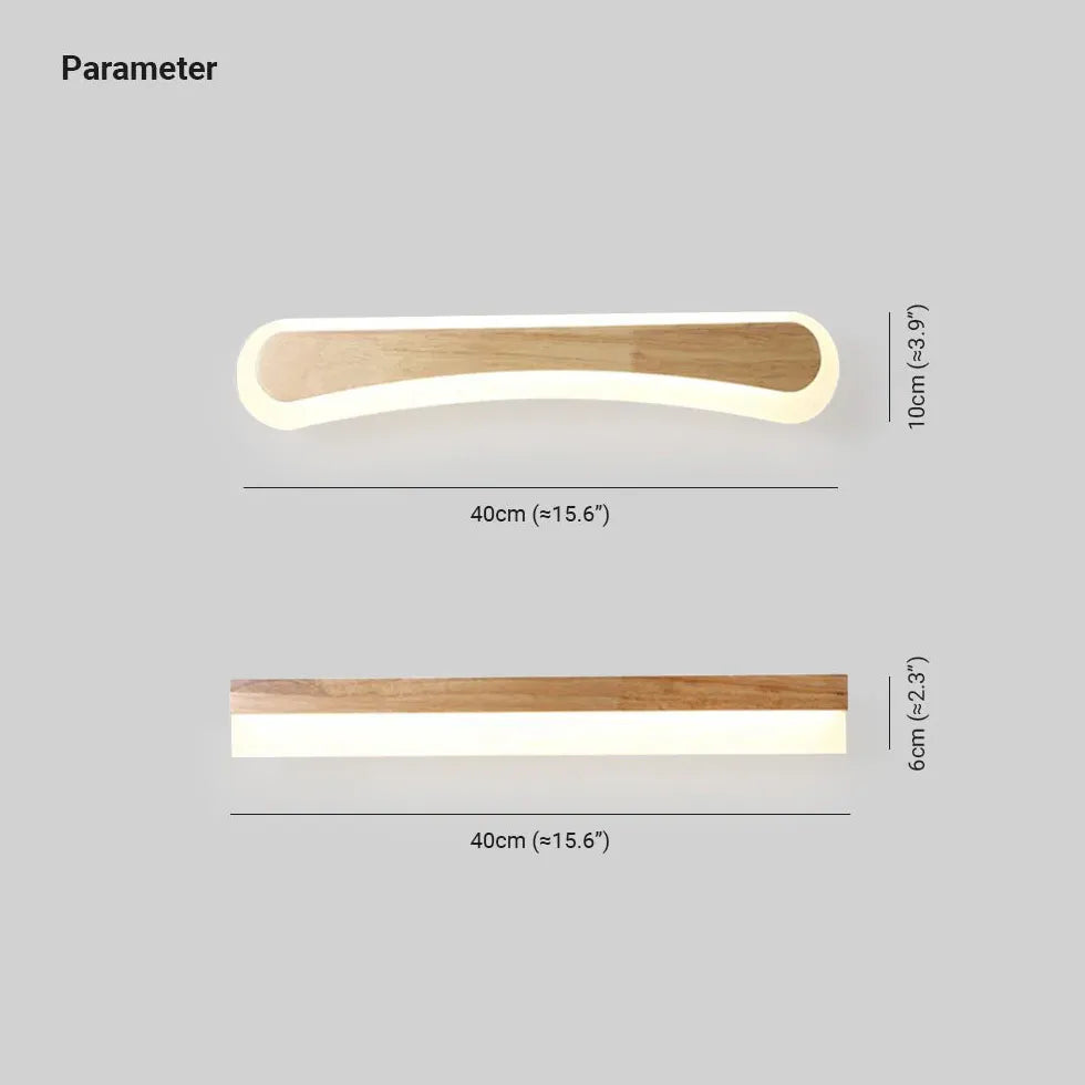 Appliques da bagno in legno a forma lunga - clowasit.com