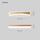 Appliques da bagno in legno a forma lunga - clowasit.com