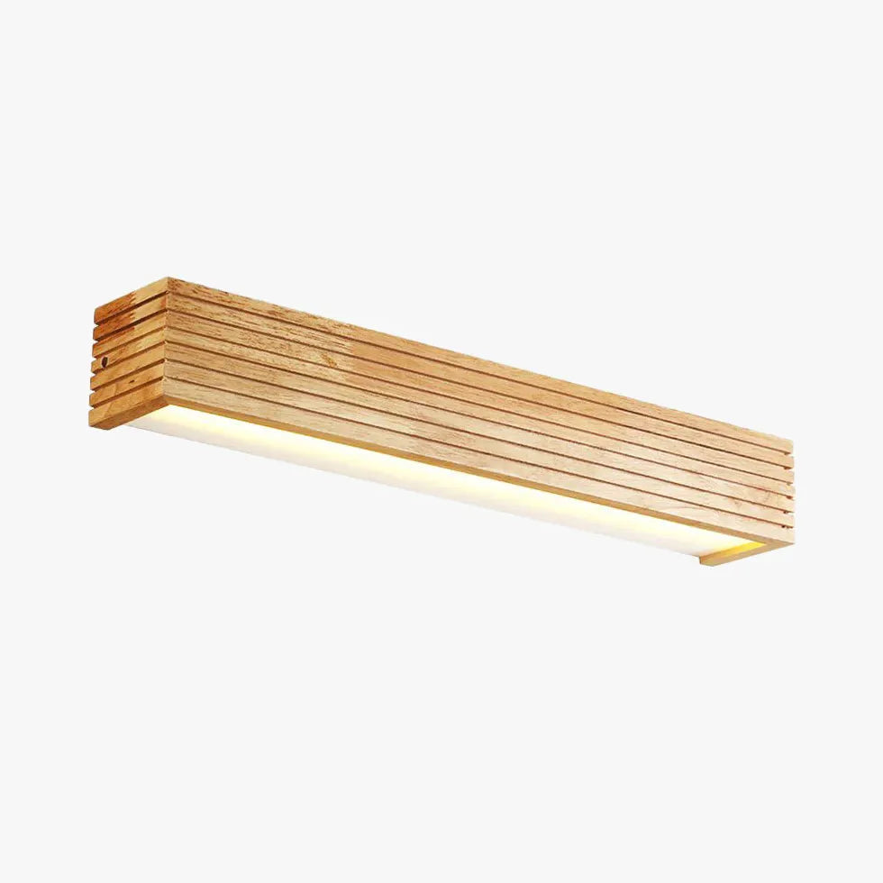 Applique LED Rettangolare Moderna in Legno - clowasit.com