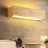Applique LED Rettangolare Moderna in Legno - clowasit.com