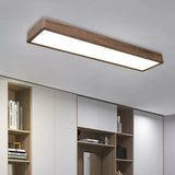 Minimalista plafoniera in legno rettangolare lunga - clowasit.com