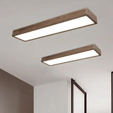 Minimalista plafoniera in legno rettangolare lunga - clowasit.com