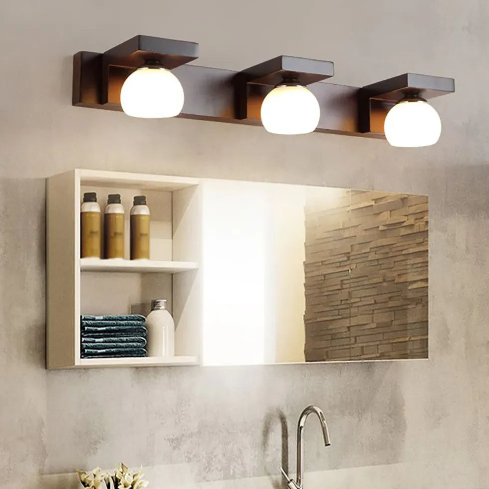 Applique marrone per illuminazione sferica bagno - clowasit.com