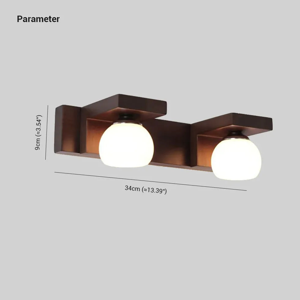 Applique marrone per illuminazione sferica bagno - clowasit.com