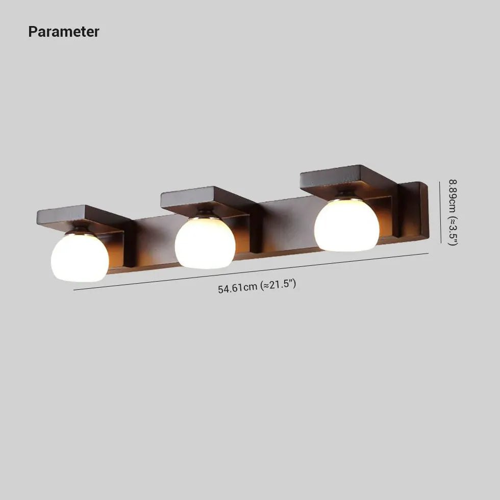 Applique marrone per illuminazione sferica bagno - clowasit.com