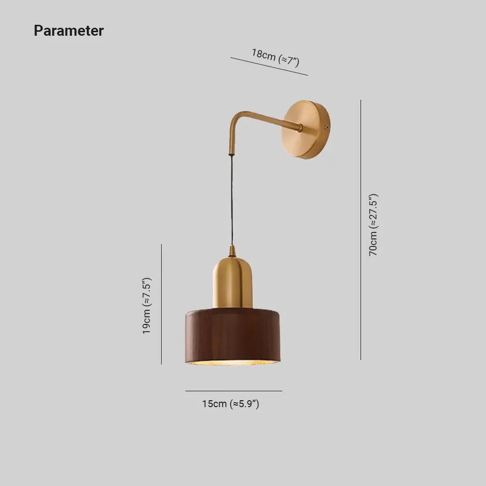 Faretti a parete in legno dorato - clowasit.com