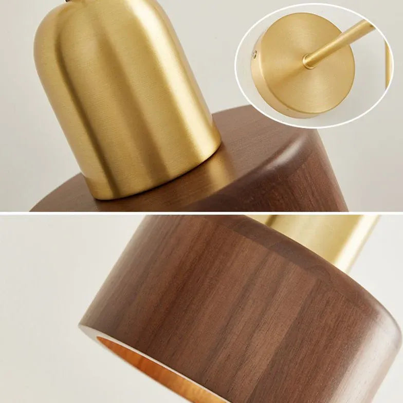 Faretti a parete in legno dorato - clowasit.com