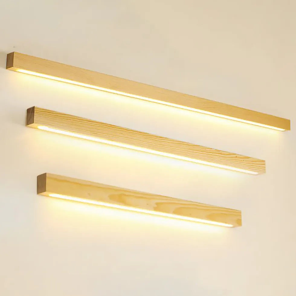 Applique esterno marrone in legno lineare - clowasit.com