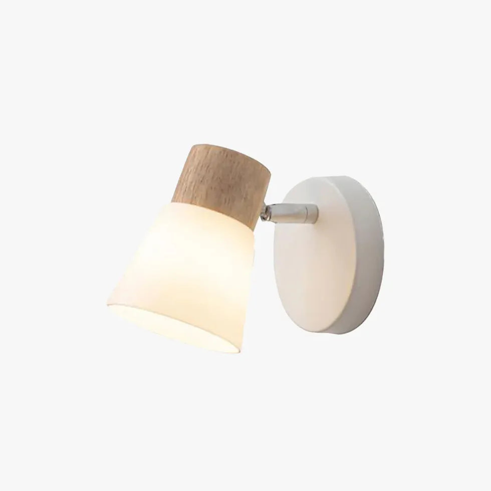 Applique in vetro bianco design minimalista LED - clowasit.com