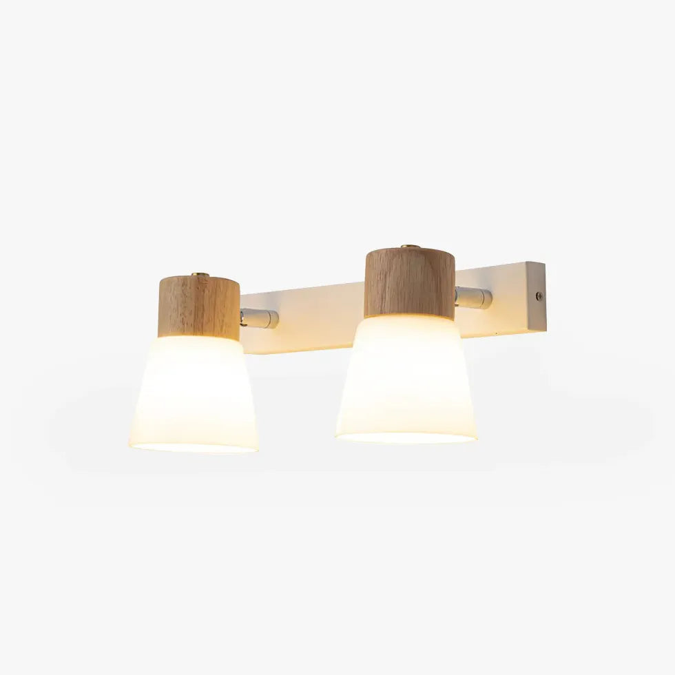 Applique in vetro bianco design minimalista LED - clowasit.com