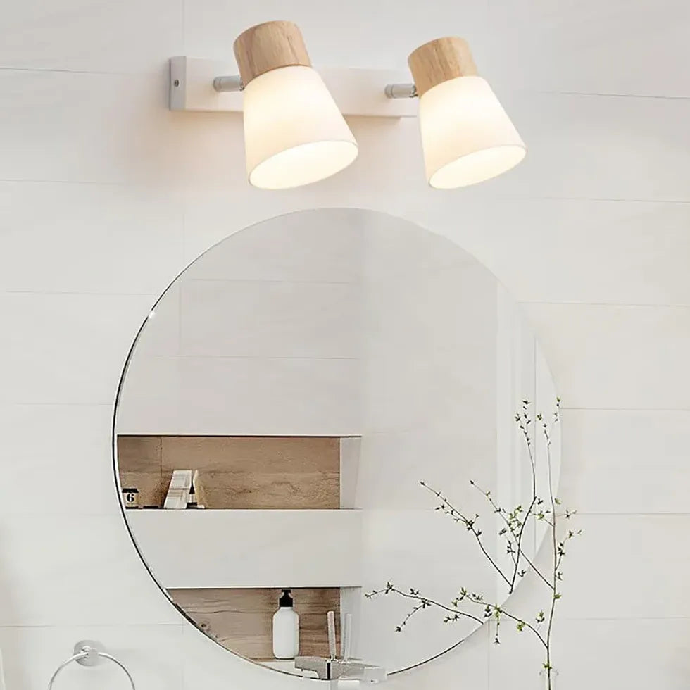 Applique in vetro bianco design minimalista LED - clowasit.com