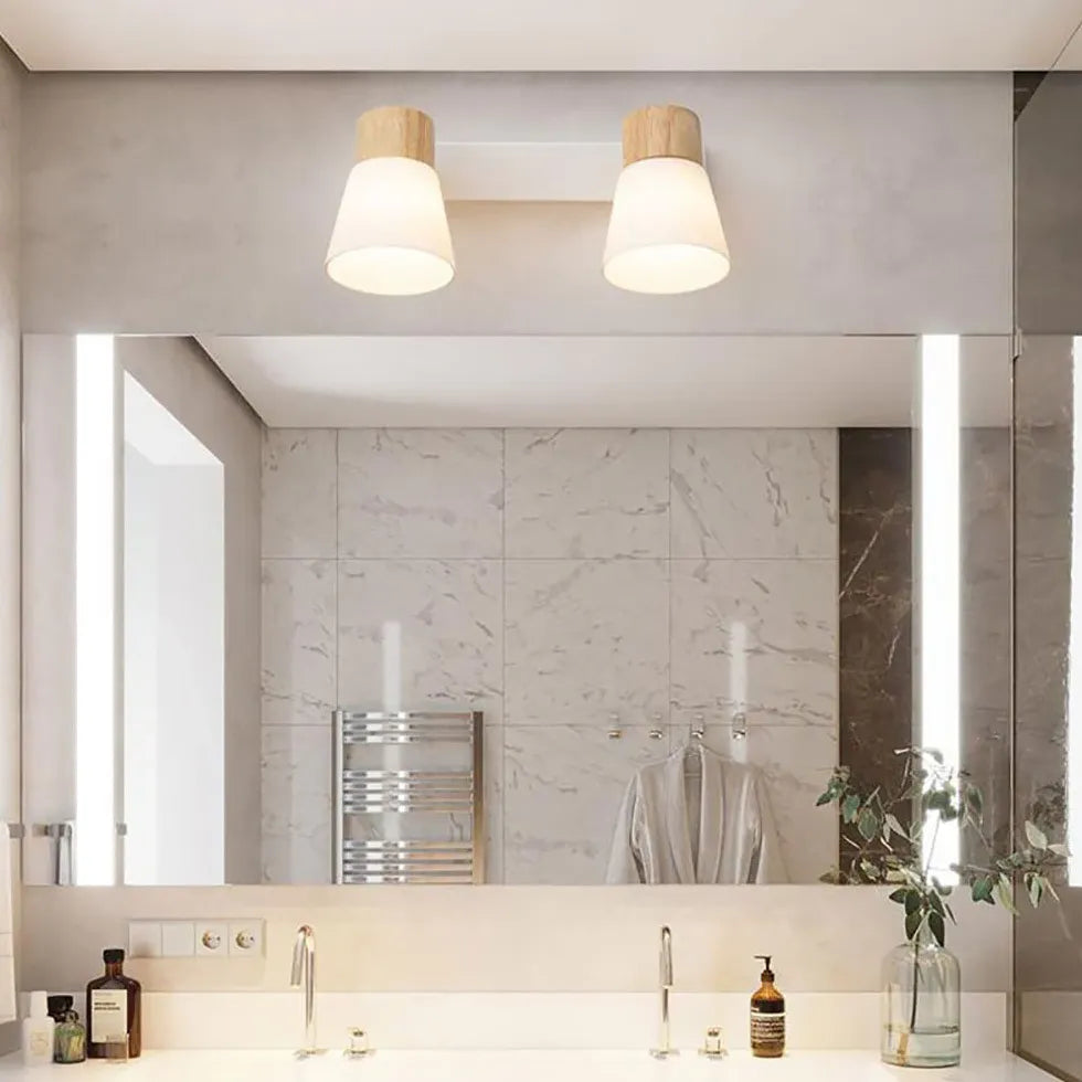 Applique in vetro bianco design minimalista LED - clowasit.com