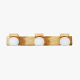 Applique in legno rustiche bagno sfere vetro - clowasit.com