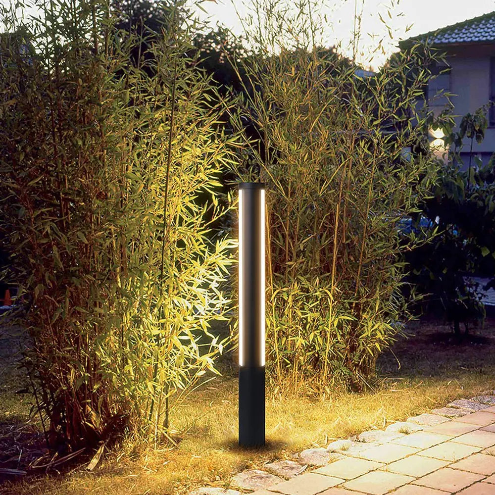 Lampada da giardino su palo cilindrica - clowasit.com