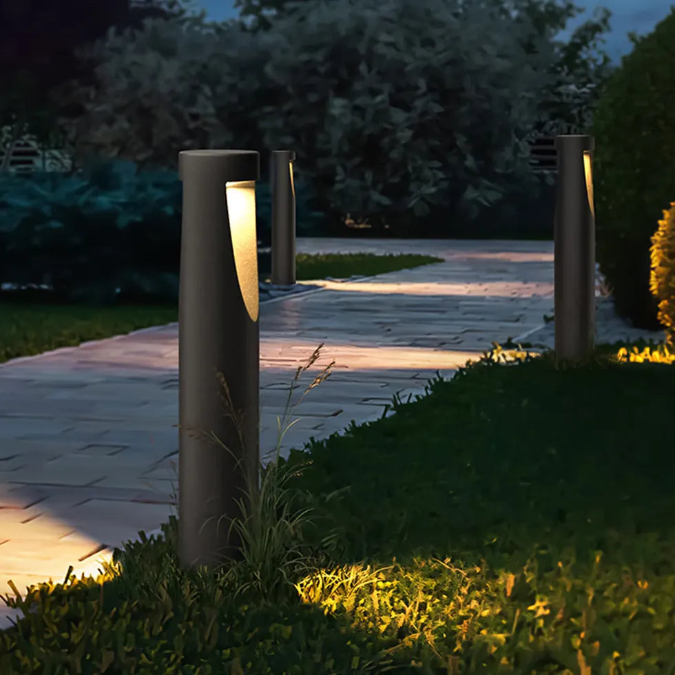 Luce esterna da giardino colonna nera lunga - clowasit.com
