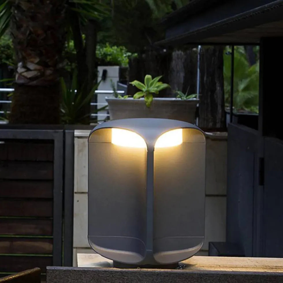 Lampada da terra nero cilindrica esterni - clowasit.com
