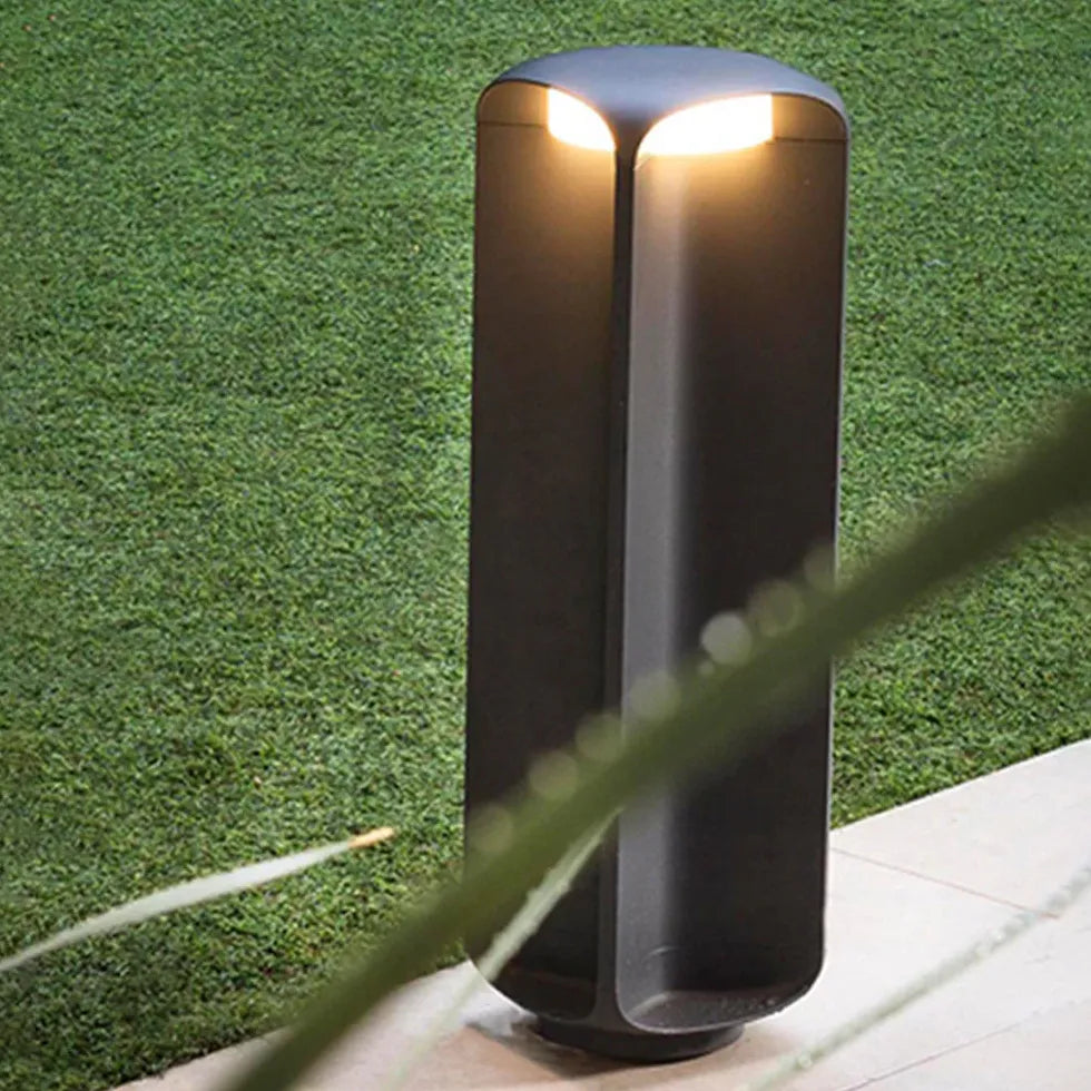Lampada da terra nero cilindrica esterni - clowasit.com