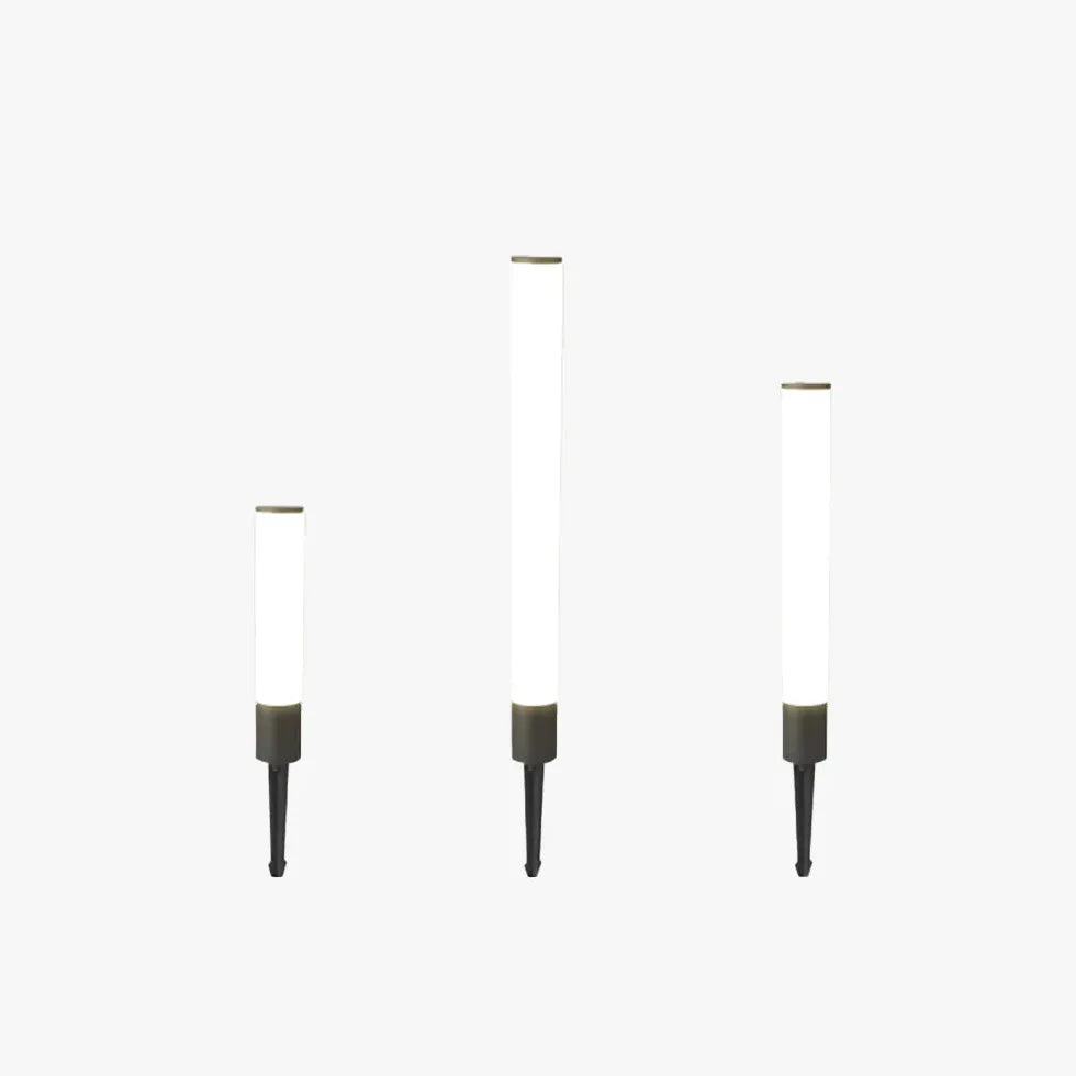 Lampada da terra led nera cilindrica impermeabile - clowasit.com