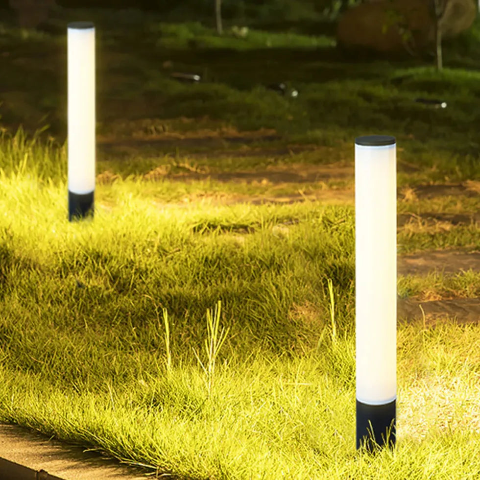 Lampada da terra led nera cilindrica impermeabile - clowasit.com