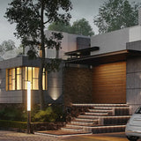 Lampada da terra led nera cilindrica impermeabile - clowasit.com