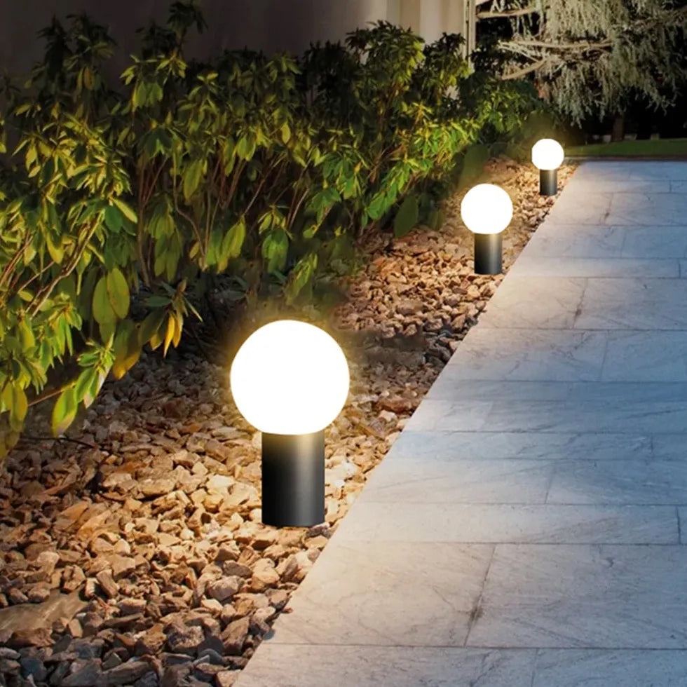 Luci a sfera da esterno colonna cilindrica - clowasit.com